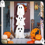 Vercraft Halloween Front Porch Decor Outdoor Wood Stacked Ghost Porch Sign - Image 6
