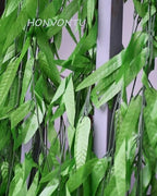 200 Strands 1200FT Fake Ivy Leaves Artificial Ivy Greenery Garland Faux Willow Vines Silk Hanging Plants Home Aesthetic Jungle Party Vines for Bedroom Wedding Patio Garden Wall Room - Image 5