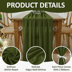 MDS Pack of 20 | Olive Green | 10ft Chiffon Table Runner 29x120 Inches Long Romantic Rustic Sheer Gauze Runner for Wedding Bridal Shower Birthday Banquets Engagement Spring Easter Boho Decorations - Image 5