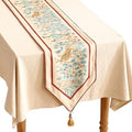 patdrea Designer Idyll Linen Table Runner, Vintage Beige Farmhouse with Ancient Spring Figure and Animal Pattern Table Mat, Decoration for Kitchen Dining Banquet Christmas ,12"*87" by patdrea
