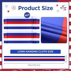 2 Pack Patriotic Bunting Banner, 4th of July Outdoor Porch Decorations 2.5 x 20 ft Red White and Blue American Flag for Memorial Day, Veterans Day, Home Yard (Independence Day-3) - Image 2