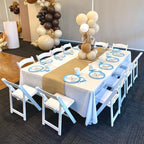 6 Pack Burlap Table Runners 13x84 Inch Rustic Jute Table Linens - Image 2