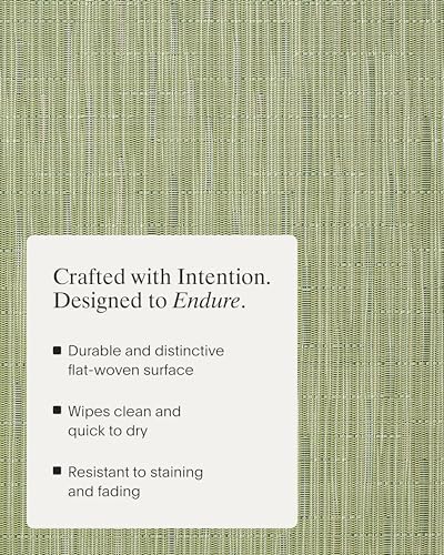 Chilewich Bamboo Placemats Set of 4, Round Woven Placemats - Image 3