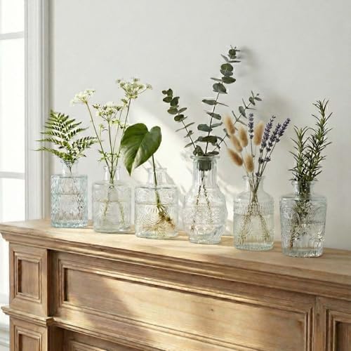 Glass Bud Vases in Bulk, Mini Vintage Vases Set for Wedding, Baby Shower - Image 3