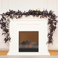 1 Pcs Plum Cimicifuga Seeded Garland, Fall Leaf Mantle Decor, 9 ft by Zeyune