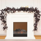 1 Pcs Plum Cimicifuga Seeded Garland, Fall Leaf Mantle Decor, 9 ft by Zeyune