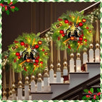 Knitgrip Gold Nativity Scene Pre-Lit Christmas Wreaths for Front Door - Image 3