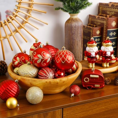 SHareconn 135Pcs Christmas Tree Ornaments Set, Christmas Tree Decorations - Image 3