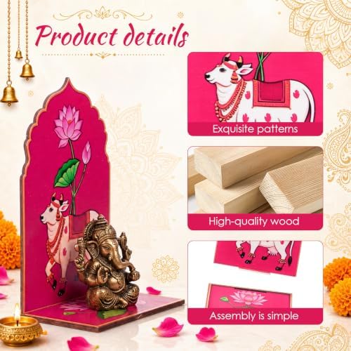 DoubleFill 24 Pack Indian Decorations for Pooja Candle Holder, Kamdhenu Cow - Image 3