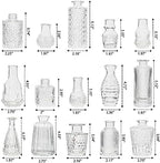 Glass Bud Vase Set of 32 Pcs, Small Glass Vases for Flowers - Image 2