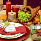 Dandat 12 Pcs Fall Cornucopia Basket Centerpiece 13.78 Inch,Imitation Vine - Image 6
