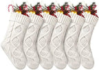 Fesciory Christmas Stockings 6 Pack, 14 Inch Cable Knit Xmas Decor by Fesciory