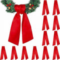 VitalCozy 12 Pcs Red Wreath Sash Cotton Blank Ribbon by VitalCozy