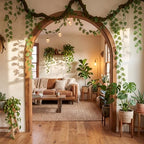 Giegxin 3 Pack Enchanted Forest Branch Vine, 75 Inch, Monstera Leaves Vines - Image 5