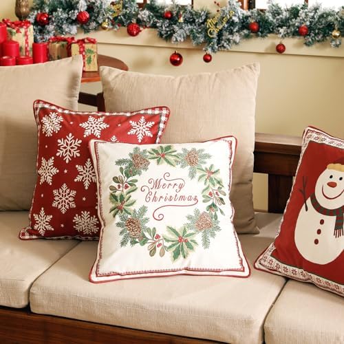 ISAENNE French Chrismas Velvet Throw Pillow Cover,Set of 2,18"x18"-Carol D - Image 7