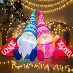 KOOY 5.5FT Mothers Day Inflatables Outdoor Decorations Valentine Day Blow up Yard Decoration Outdoor Inflatable Gnomes Love Heart with Light for Anniversary Valentine's Day Party Yard Décor by KOOY