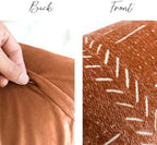 BlissBlush Decorative Throw Pillow Covers 20X20 Set of 2, Brick Red Boho Farmhouse Cushion Cover, Cozy Soft Accent Pillowcase for Couch Sofa Bed Living Room Home Décor - Image 5