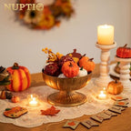 NUPTIO Gold Compote Vase for Centerpiece, 8.5" Wide Opening, 10 Pcs - Image 2