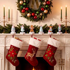 Wonderjune 6 Pcs Christmas Stocking Holders for Mantle, Snowman,Nutcracker - Image 2