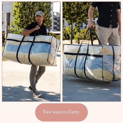 VENO Extra Large Moving Bags, Christmas Tree Storage, Clear, 1 Pack - Image 2