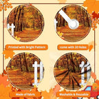 Fall Garage Door Cover 7x16ft Maple Leaves Forest Pumpkin - Image 2