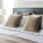 YCOLL Khaki Pillow Covers 26x26 Set of 2 Velvet Striped Pattern - Soft Throw Pillows for Home Decor, Luxury Decorative Pillow Covers for Couch, Bed,Living Room - Image 5
