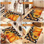 Vaukki Fall Pumpkin Entryway Mat for Front Door, 32x48 Inch Entrance Mat - Image 5