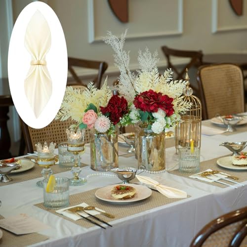 80 Pcs Gold Napkin Rings - Metal Napkin Ring(Semicircle) - Image 5