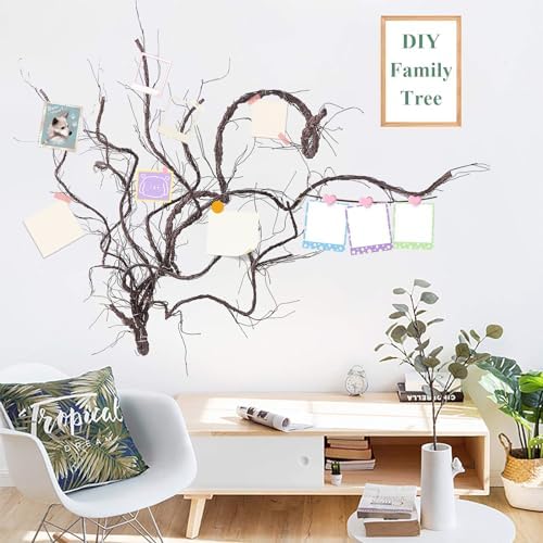 118"Brown S Bendable Grapevines Garland Faux Tree Branch Wall Hanging Decor - Image 6