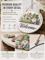 Interchangeable Welcome Sign for Front Door Decor with 16 Seasonal Pieces - Image 6