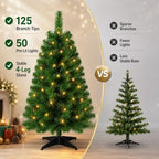 XXYYZZ 3FT Pre-lit Artificial Christmas Tree with 50 LED Lights （11 Modes） - Image 2