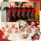 Wonderjune 6 Pcs Christmas Stocking Holders for Mantle, Gingerbread Man - Image 5