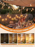 25Ft G40 LED White Outdoor String Lights with 27 Shatterproof Globe Bulbs - Image 4
