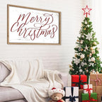 Merry Christmas Wall Decor Art Framed, 23.6×15.7 Inch Large Wooden Merry Christmas Sign, Xmas Holiday Indoor Living Room Bedroom Office Mantel Rustic Farmhouse Decorations for Home Kitchen - Image 6