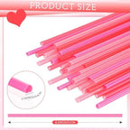 Zopeal 360 Pcs Heart Shaped Straws, Red, Rose Red, Pink - Image 2