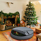 Covers & All Christmas Wreath Storage Bag 18 Oz with Carrying Handle & Dual Zipper - 100% Water Resistant Durable Material Storage Bag - Holiday Xmas Tear Resistant Bag (24" Dia x 7" H, Grey) - Image 5