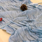 12 Pack Dusty Blue Cheesecloth Table Runner 120 Inch Boho Wedding Decor - Image 5