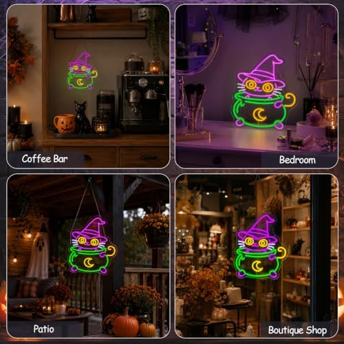 Magic Cat Halloween Neon Sign, Dimmable LED Cat Neon Signs for Wall Decor - Image 4