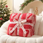 Snuggle Sac Candy Cane Christmas Throw Blanket, Ultra Soft Cozy Decorative Checked Throw Blanket for Couch, Sofa and Bed for Christmas,(Red,60x80 inches,) - Image 6