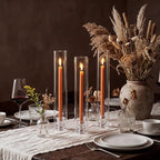 30 Pack Glass Hurricane Candle Holders 12.6" Open Ended Candlestick Tubes - Image 6