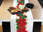 Christmas Table Runners | Pointsettia Table Runner | Winter Decorations for Home | Festive Holiday Table Decor | Kitchen Dining Table Runner | Made in The USA | 14" x 108" Long - Image 2