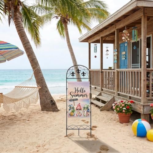 Garden Flag Stand, Metal Yard Flag Holer, Fleur Style Decorative Flag Pole Stake for Outside, Suit for 12 * 24 inch Christmas Garden Flag (Flag Not Include) - Image 2