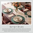 100 Pcs Paper Placemats Round Disposable Table Mats, Dark Green - Image 5
