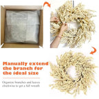 Fall Wreath Artificial 24 inch White Berry Wreaths - Image 4