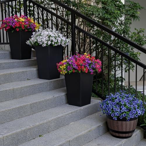 20 Bundles Artificial Flowers for Outdoor, Fake Plants Spring Decor,Blue - Image 5