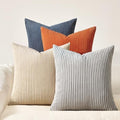 Topfinel Decorative Velvet Pillow Covers Blue and Yellow 18x18 Boho Nordic Couch Throw Pillow Covers for Bed Pack of 4 Corduroy Accent Modern Pillowcase Sofa Livingroom Home Decor by Topfinel