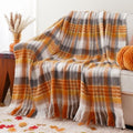 BATTILO Mohair Plaid Fall Throw Blanket for Couch, Yellow, 50 x 60 Inch by BATTILOHOME