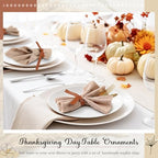 LemonRoad 50 Pcs Brown Leather Napkin Ring for Fall Thanksgiving Party - Image 6