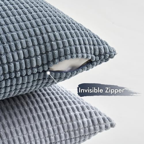 MIULEE Decorative Throw Pillow Covers 20x20 Inch Set of 4 Coastal Blue - Image 5