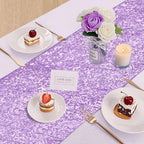 B-COOL Party Table Runners Sequin Fabric: 8 Pack 12x72 Inch Lavender Party Runner for Tables Wedding Decor Christmas Holiday Reception Birthday Decorations - Image 2